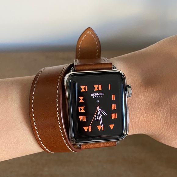 Hermes Accessories - Hermes Apple Series 3 Double Tour Fauve Watch